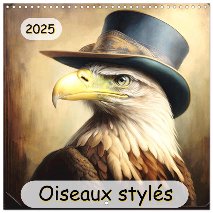 Oiseaux Stylés (CALVENDO Calendrier mensuel 2025)