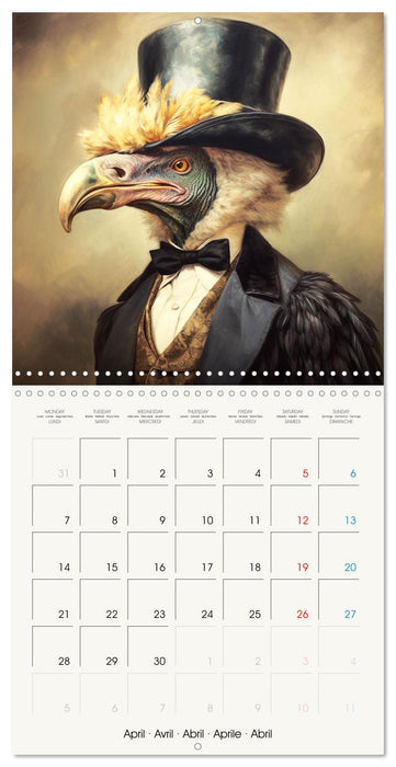 Oiseaux Stylés (CALVENDO Calendrier mensuel 2025)