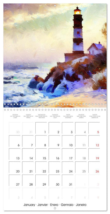 Fantasy lighthouses (CALVENDO Monthly Calendar 2025)