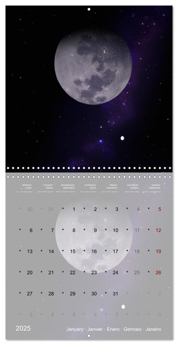 Galaxie cosmique (CALVENDO Calendrier mensuel 2025)