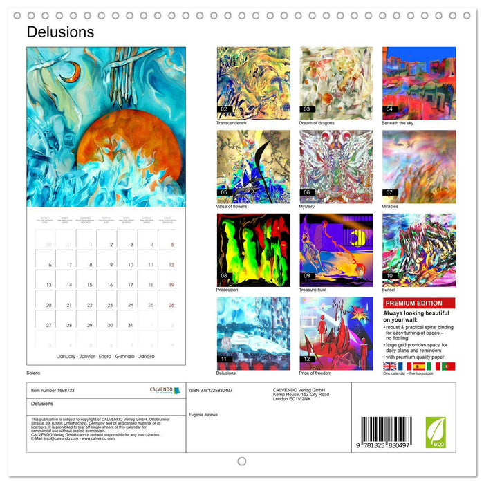 Delusions (CALVENDO Monthly Calendar 2025)