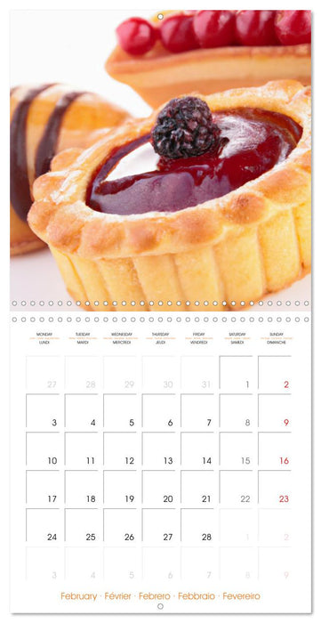 Art culinaire pâtisseries (CALVENDO Calendrier mensuel 2025)