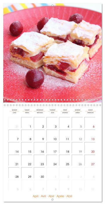 Art culinaire pâtisseries (CALVENDO Calendrier mensuel 2025)