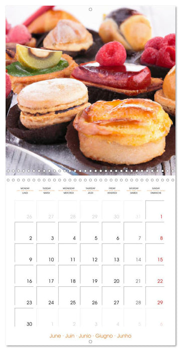 Art culinaire pâtisseries (CALVENDO Calendrier mensuel 2025)