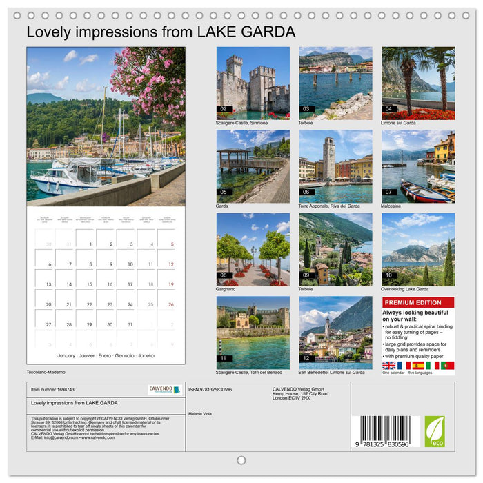 Lovely impressions from LAKE GARDA (CALVENDO Monthly Calendar 2025)