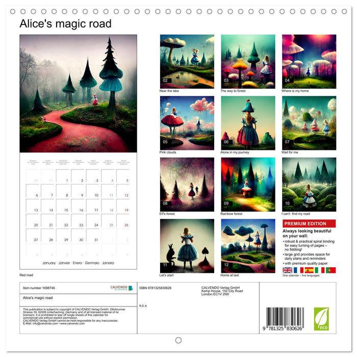 Alice's magic road (CALVENDO Monthly Calendar 2025)