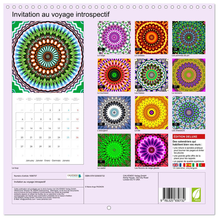 Invitation au voyage introspectif (CALVENDO Calendrier mensuel 2025)