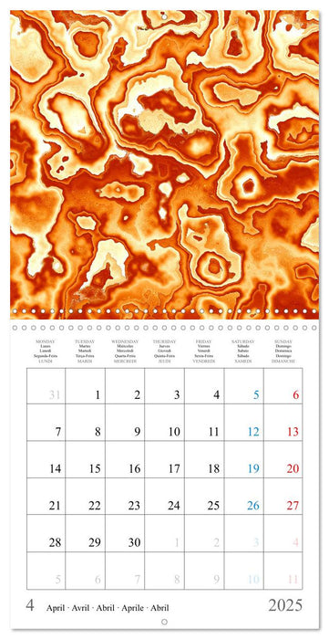 Art abstrait ensoleillé (CALVENDO Calendrier mensuel 2025)