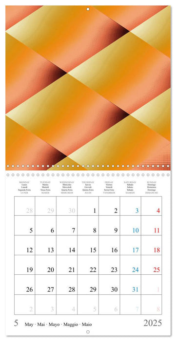 Art abstrait ensoleillé (CALVENDO Calendrier mensuel 2025)