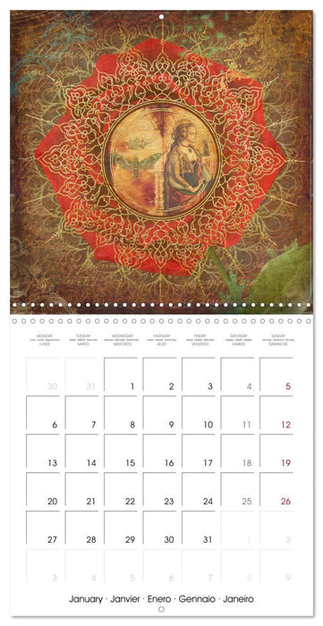 Divine Feminine Goddess Art (CALVENDO Monthly Calendar 2025)