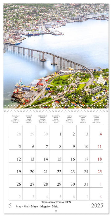 Trondheim, Tromsø, Longyearbyen (CALVENDO Monthly Calendar 2025)