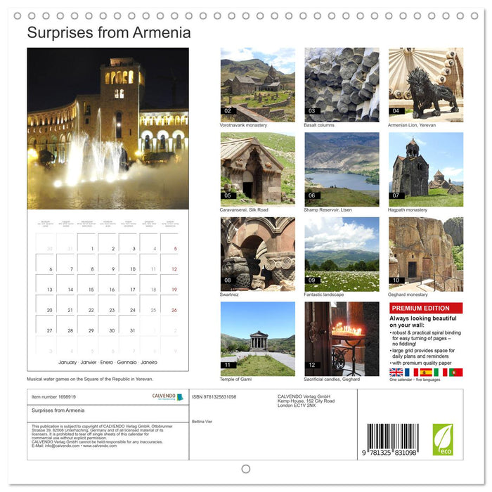 Surprises from Armenia (CALVENDO Monthly Calendar 2025)