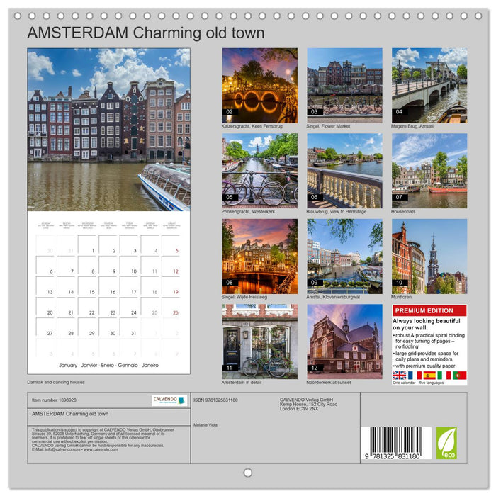 AMSTERDAM Charming old town (CALVENDO Monthly Calendar 2025)