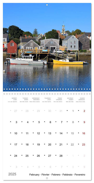 New England - from Rhode Island to Maine (CALVENDO Monthly Calendar 2025)