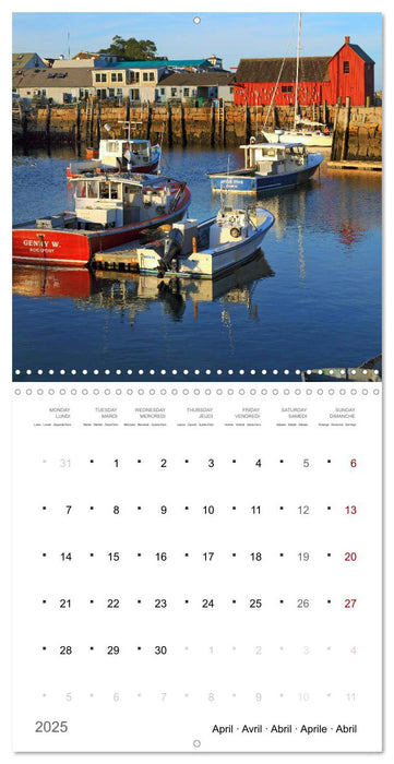 New England - from Rhode Island to Maine (CALVENDO Monthly Calendar 2025)