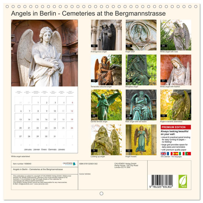 Angels in Berlin - Cemeteries at the Bergmannstrasse (CALVENDO Monthly Calendar 2025)