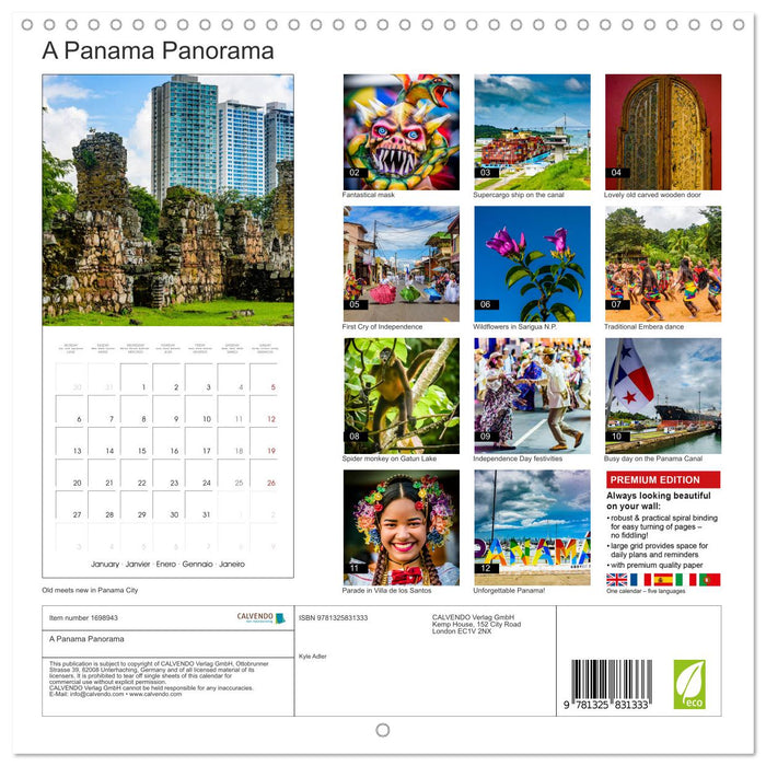 A Panama Panorama (CALVENDO Monthly Calendar 2025)