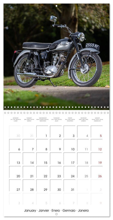 Classic Motorbikes (CALVENDO Monthly Calendar 2025)