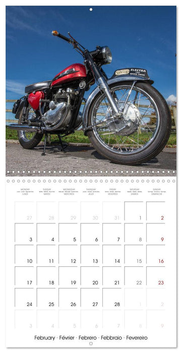 Classic Motorbikes (CALVENDO Monthly Calendar 2025)