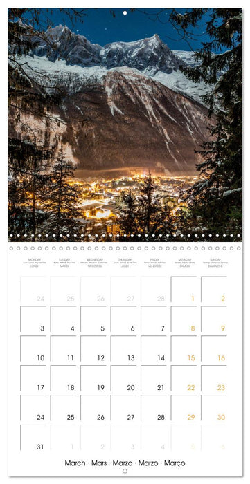 Paysages du Mont-Blanc (CALVENDO Calendrier mensuel 2025)