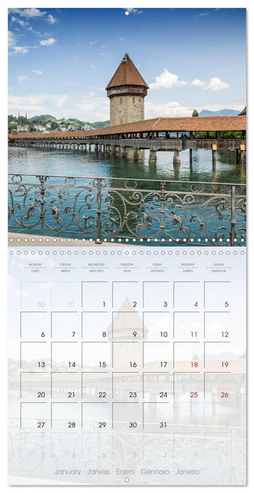 LUCERNE Lovely Switzerland (CALVENDO Monthly Calendar 2025)