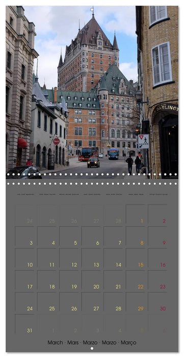 Québec au fil des rues (CALVENDO Calendrier mensuel 2025)