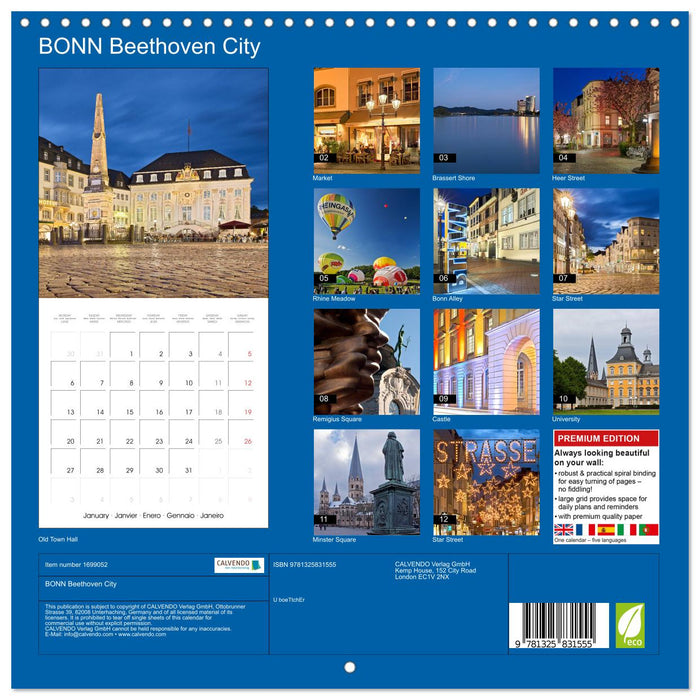 BONN Beethoven City (CALVENDO Monthly Calendar 2025)