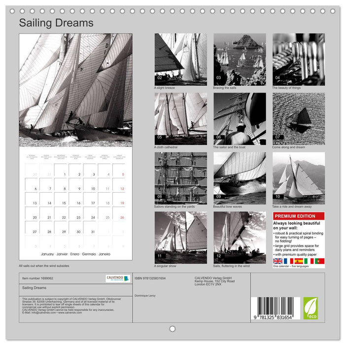 Sailing Dreams (CALVENDO Monthly Calendar 2025)