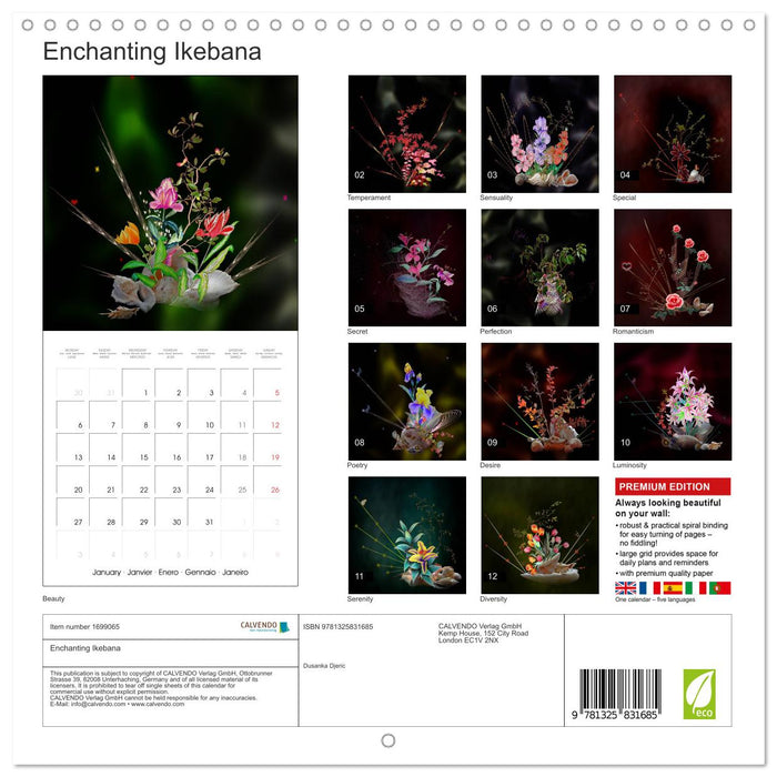 Enchanting Ikebana (CALVENDO Monthly Calendar 2025)