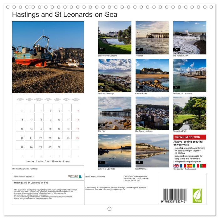 Hastings and St Leonards-on-Sea (CALVENDO Monthly Calendar 2025)