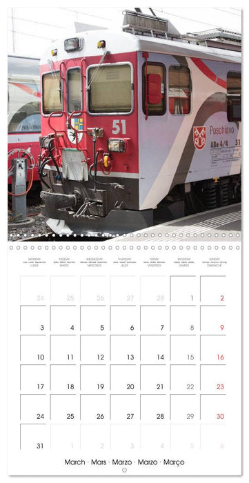 Swiss Trains (CALVENDO Monthly Calendar 2025)