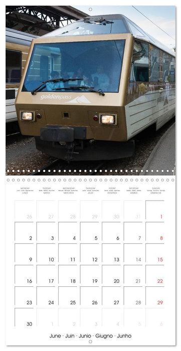 Swiss Trains (CALVENDO Monthly Calendar 2025)