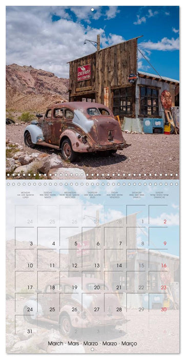 Witnesses of the Past on Route 66 (CALVENDO Monthly Calendar 2025)