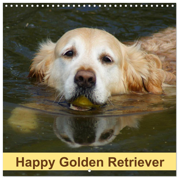 Happy Golden Retriever (CALVENDO Monthly Calendar 2025)