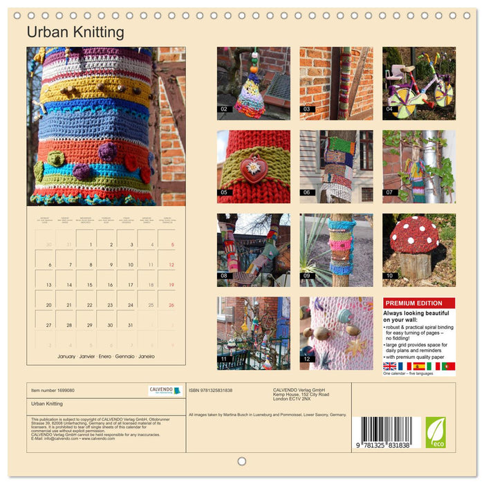 Urban Knitting (CALVENDO Monthly Calendar 2025)