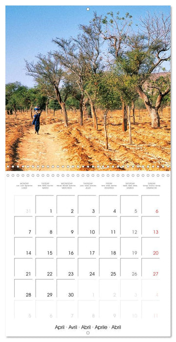 Le Pays Dogon Mali (CALVENDO Calendrier mensuel 2025)