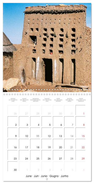 Le Pays Dogon Mali (CALVENDO Calendrier mensuel 2025)