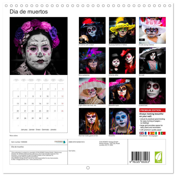 Dia de muertos (CALVENDO Monthly Calendar 2025)