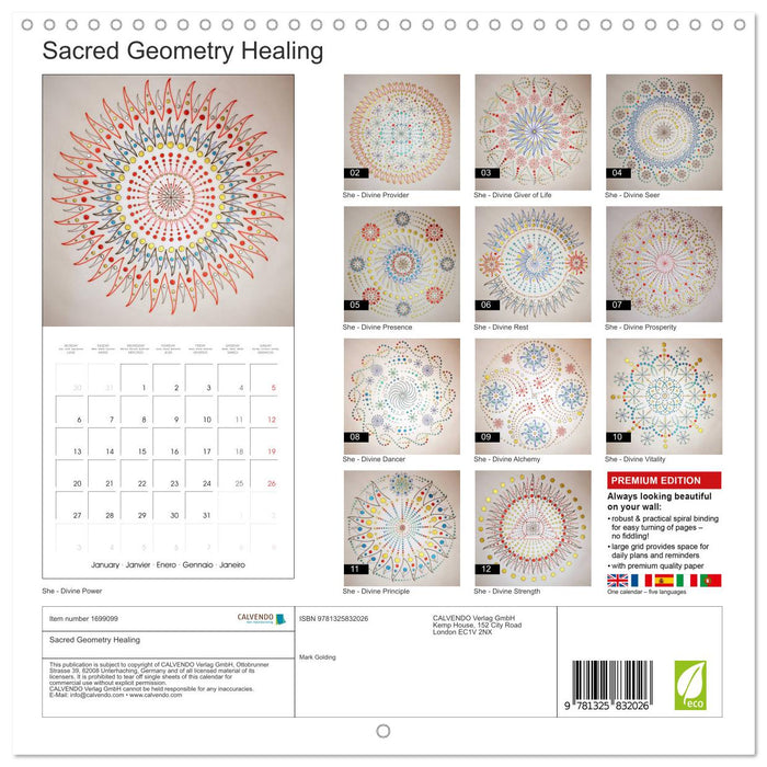 Sacred Geometry Healing (CALVENDO Monthly Calendar 2025)