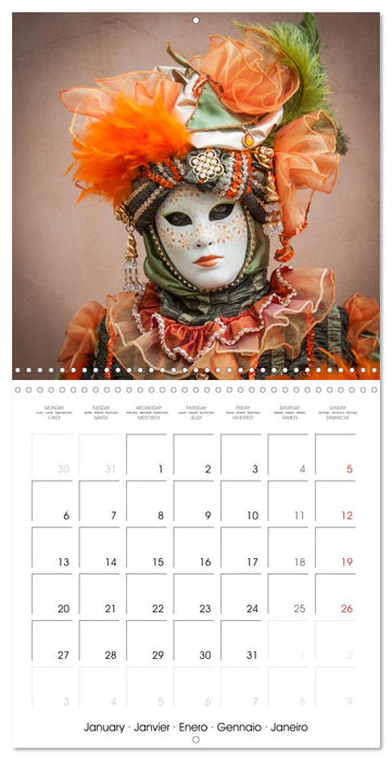 Venetian masks (CALVENDO Monthly Calendar 2025)