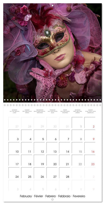 Venetian masks (CALVENDO Monthly Calendar 2025)