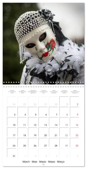 Venetian masks (CALVENDO Monthly Calendar 2025)