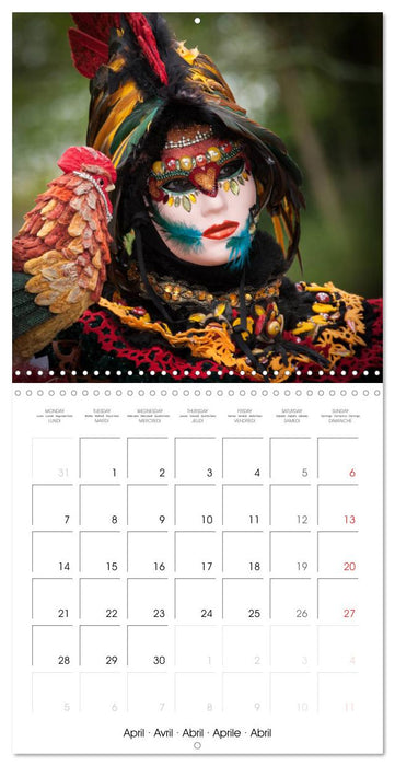 Venetian masks (CALVENDO Monthly Calendar 2025)