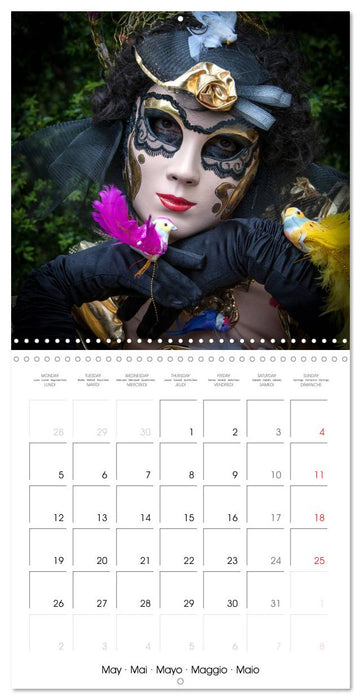 Venetian masks (CALVENDO Monthly Calendar 2025)