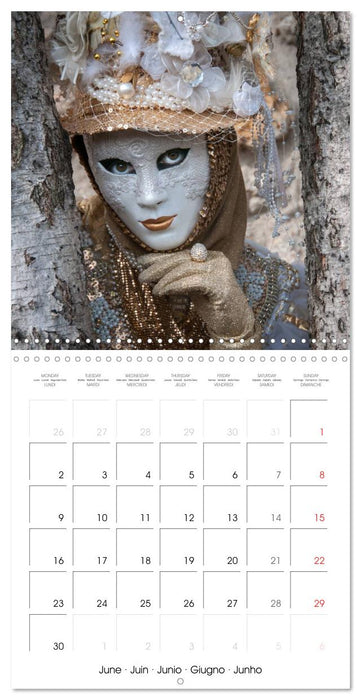 Venetian masks (CALVENDO Monthly Calendar 2025)