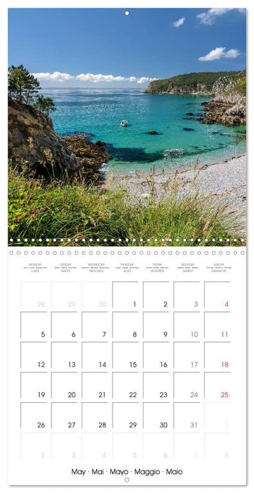 La Bretagne la presqu’île de Crozon (CALVENDO Calendrier mensuel 2025)