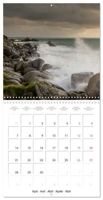 Bretagne Paysages côtiers (CALVENDO Calendrier mensuel 2025)