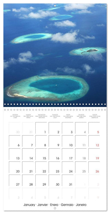 Maldives - Sun, water and beach (CALVENDO Monthly Calendar 2025)