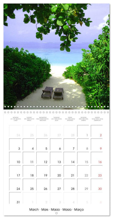 Maldives - Sun, water and beach (CALVENDO Monthly Calendar 2025)