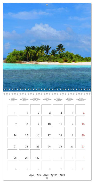 Maldives - Sun, water and beach (CALVENDO Monthly Calendar 2025)